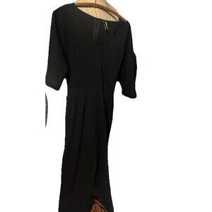 New Anthropologie Black Allegory Textured Jumpsuit By Cartonnier Womens Size XS